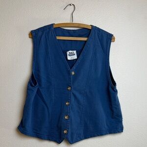 Bay Studio Navy Button-Front Vest